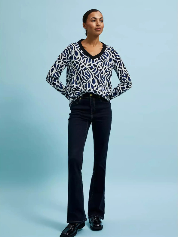 Moodo Moodo geometrikus, v-nyakú póló