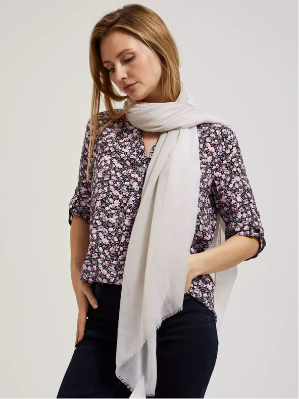 Moodo Szürke nyári sál fodros széllel Moodo