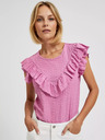 Moodo Rózsaszín fodros blúz Moodo