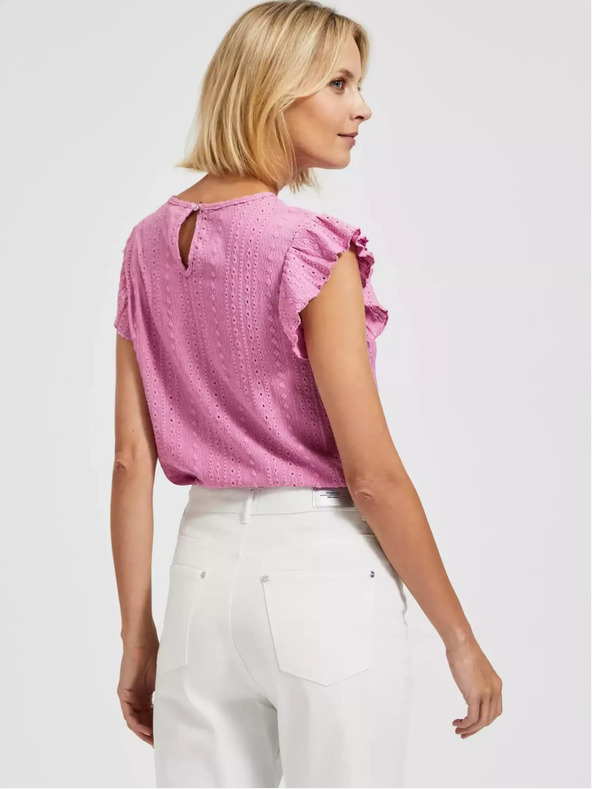 Moodo Rózsaszín fodros blúz Moodo