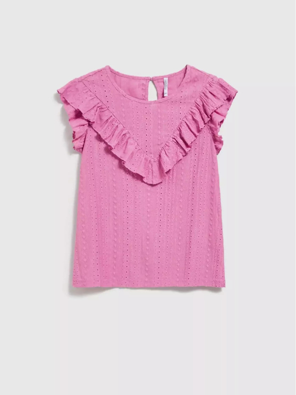 Moodo Rózsaszín fodros blúz Moodo