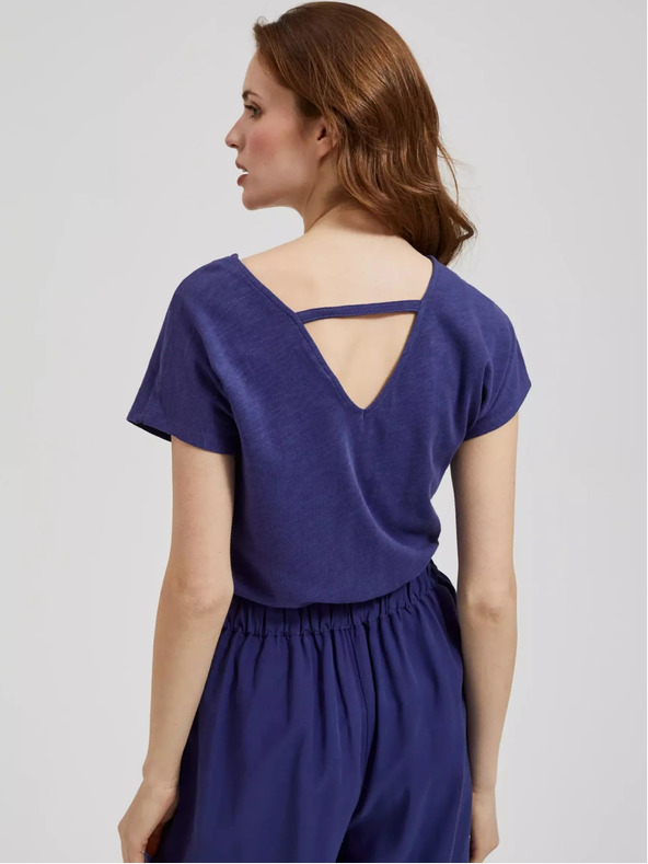 Moodo Lila V-nyakú póló Moodo