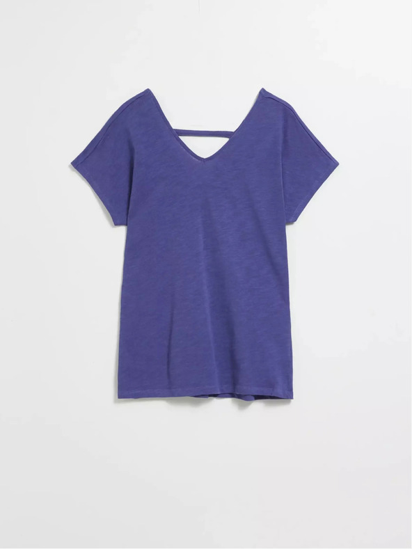 Moodo Lila V-nyakú póló Moodo