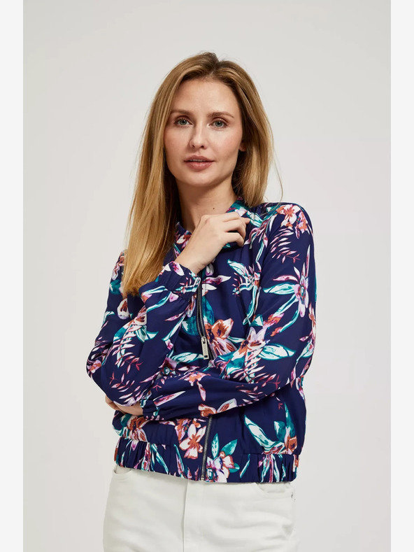 Moodo Sötétkék, virágmintás bomberruha Moodo