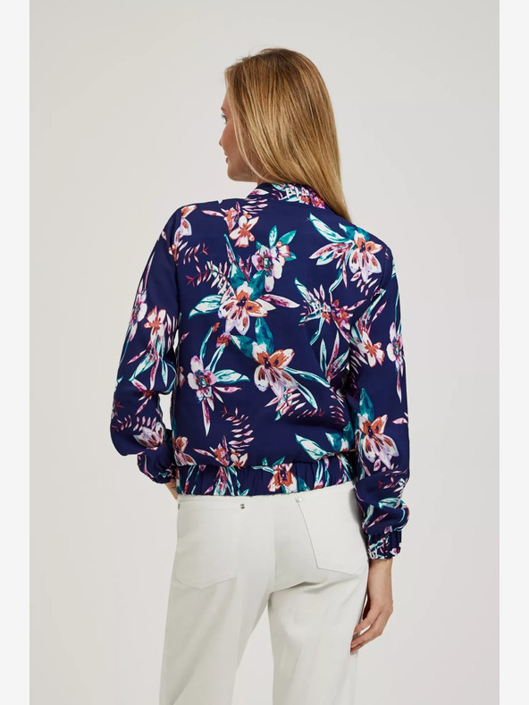 Moodo Sötétkék, virágmintás bomberruha Moodo
