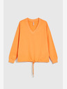 Moodo Narancssárga V-nyakú pulóver Moodo