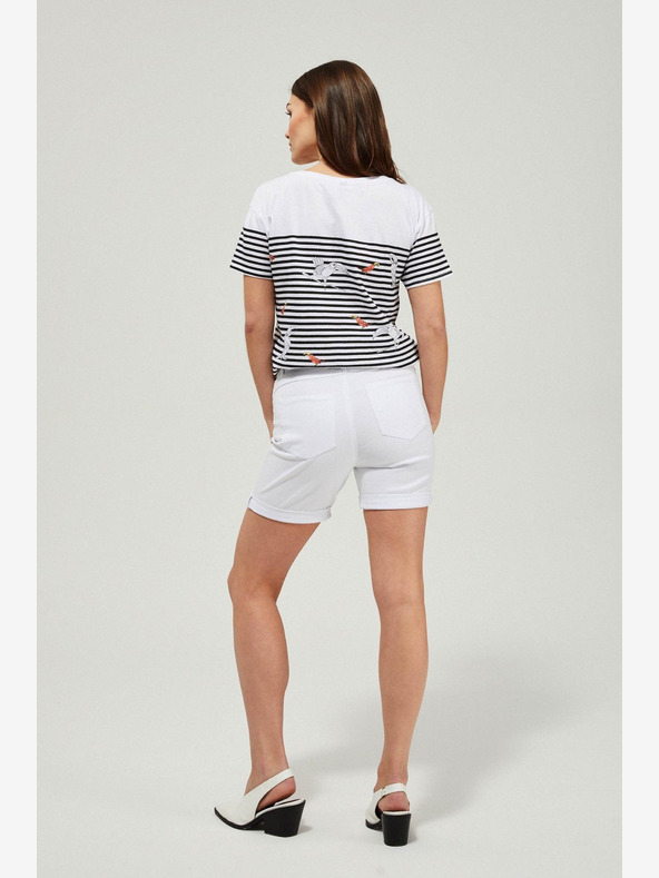 Moodo Fehér női rövidnadrág Moodo