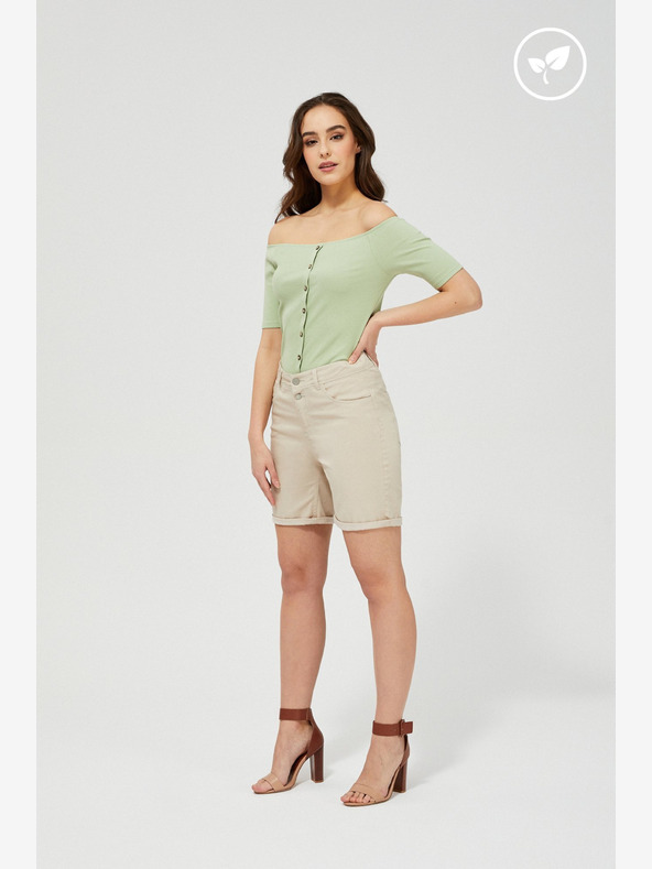 Moodo Bézs női rövidnadrág Moodo