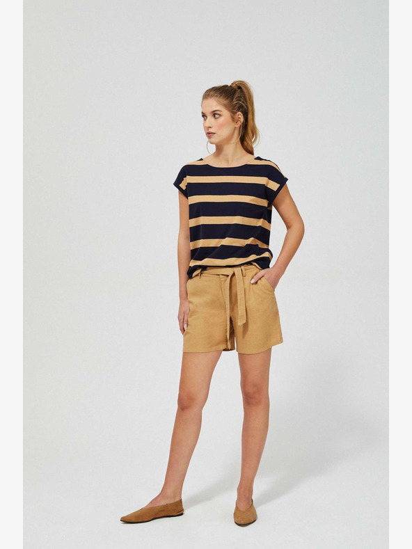 Moodo Bézs női rövidnadrág Moodo