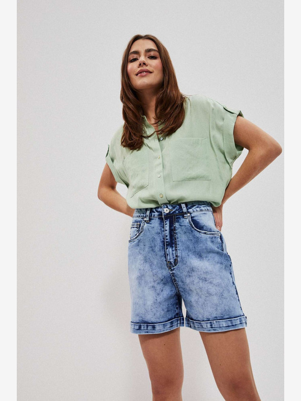 Moodo Kék női farmer rövidnadrág Moodo