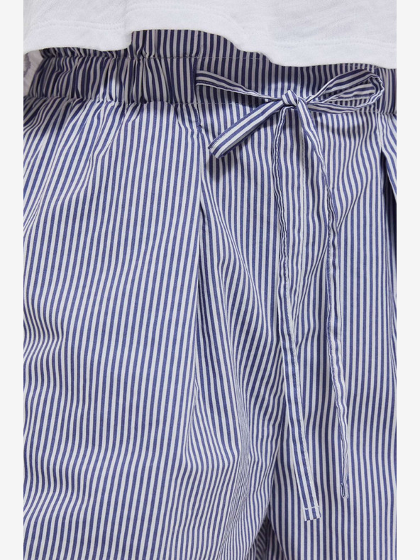 Moodo Fehér és kék női csíkos rövidnadrág Moodo