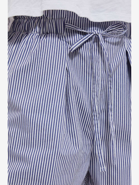 Moodo Fehér és kék női csíkos rövidnadrág Moodo