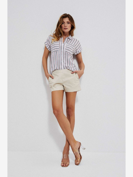 Moodo Krémszínű női rövidnadrág Moodo