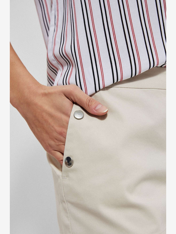 Moodo Krémszínű női rövidnadrág Moodo