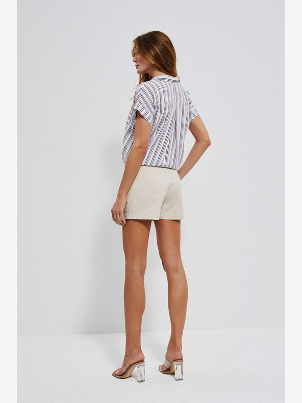 Moodo Krémszínű női rövidnadrág Moodo