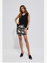 Moodo Fehér és fekete női mintás rövidnadrág Moodo