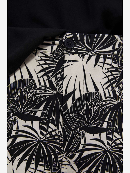 Moodo Fehér és fekete női mintás rövidnadrág Moodo