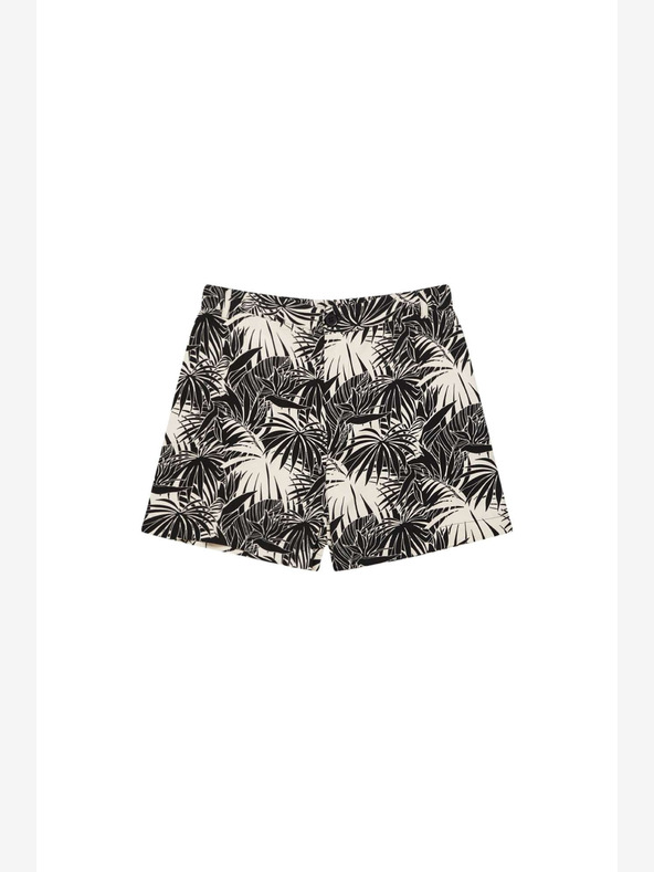 Moodo Fehér és fekete női mintás rövidnadrág Moodo