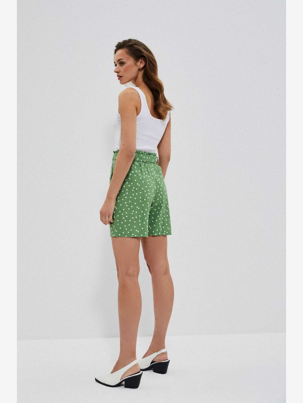 Moodo Zöld női pöttyös rövidnadrág Moodo