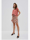 Moodo Bézs női virágos rövidnadrág Moodo