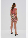 Moodo Bézs női virágos rövidnadrág Moodo