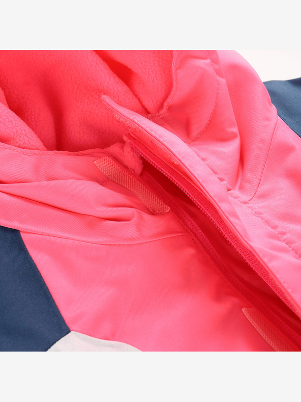 ALPINE PRO Gyerek sí dzseki ptx hó membránnal ALPINE PRO DEARO neon knockout pink