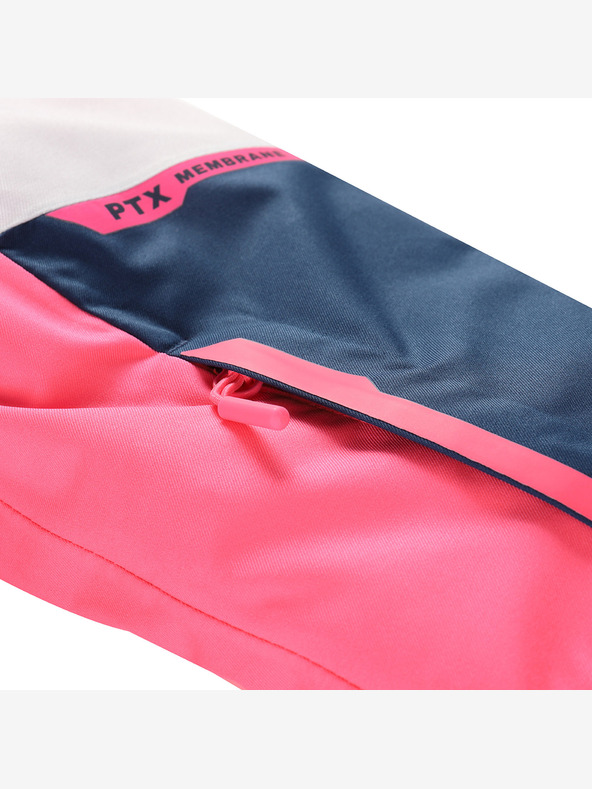 ALPINE PRO Gyerek sí dzseki ptx hó membránnal ALPINE PRO DEARO neon knockout pink