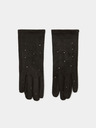 Moodo Fekete női kesztyű strasszkövekkel Moodo