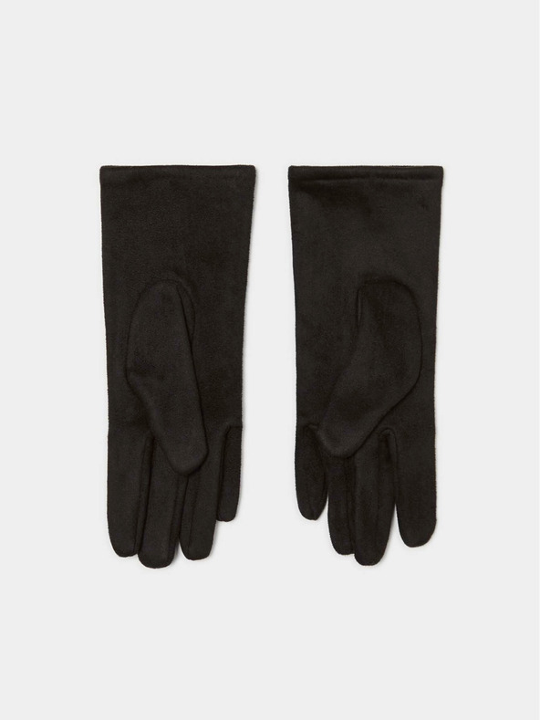 Moodo Fekete női kesztyű strasszkövekkel Moodo