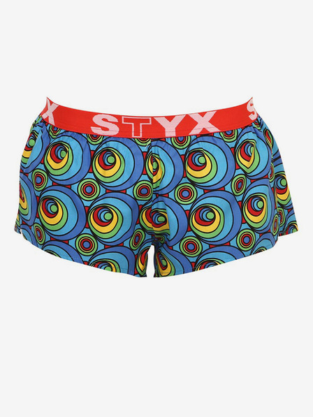 Styx Sárga és kék női mintás rövidnadrág Styx