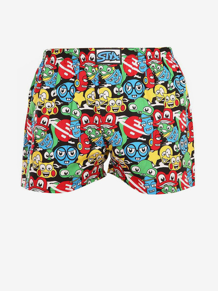 Styx Sárga és fekete férfi mintás rövidnadrág Styx