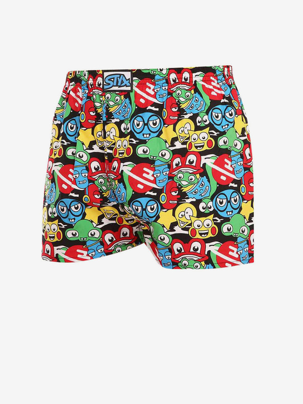 Styx Sárga és fekete férfi mintás rövidnadrág Styx