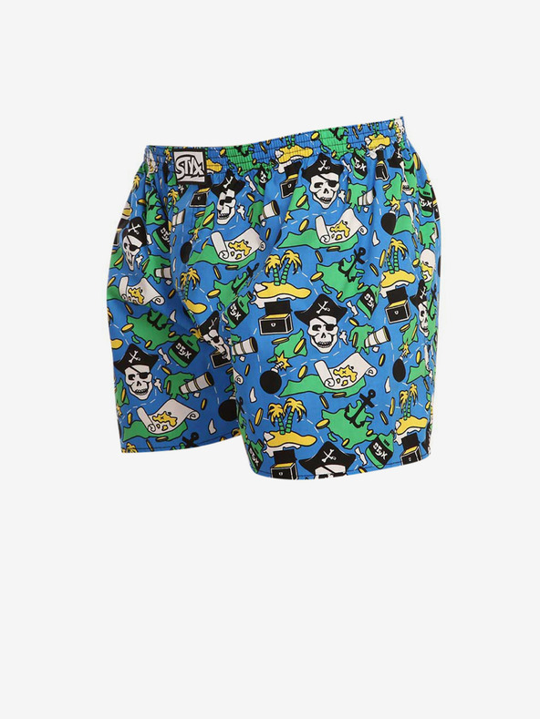 Styx Zöld és kék férfi mintás rövidnadrág Styx Styx
