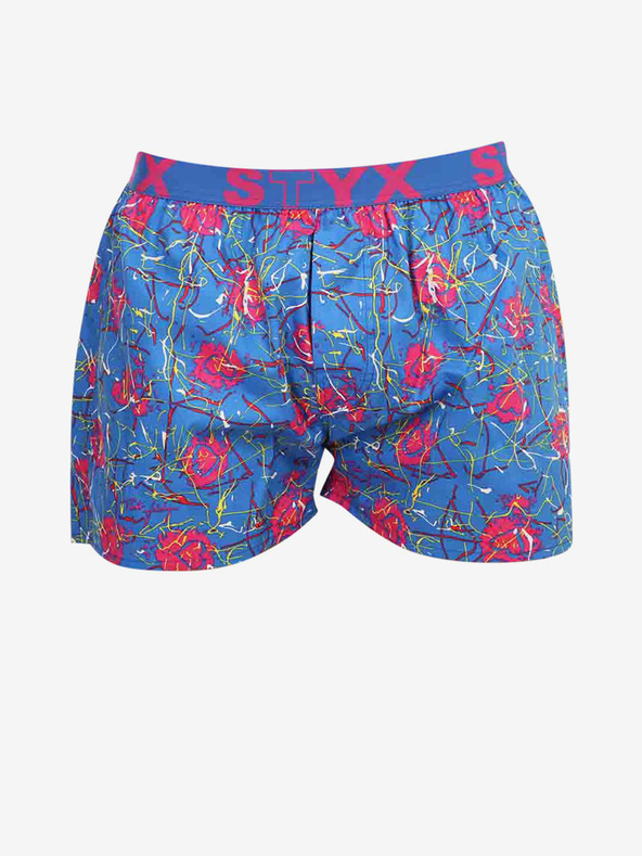 Styx Rózsaszín és kék férfi Styx mintás rövidnadrág
