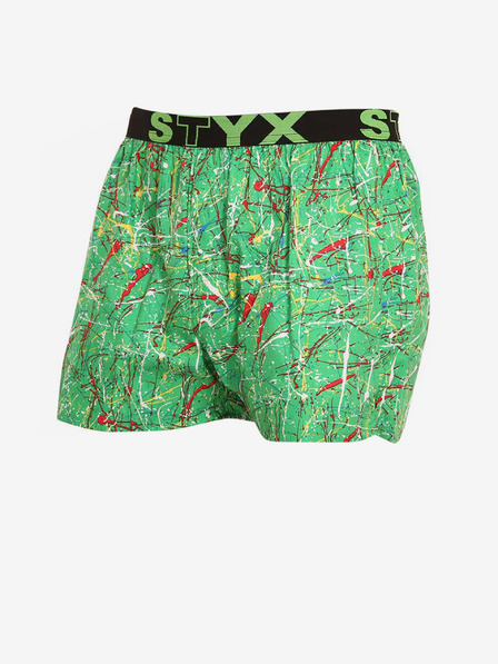 Styx Zöld férfi rövidnadrág, sportos elasztikus Styx art Jáchym