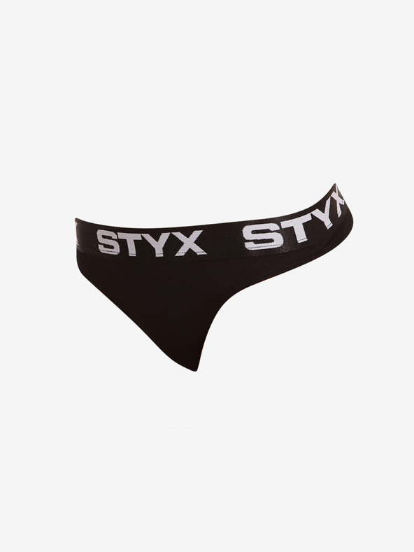 Styx Fekete női tanga sportos elasztikus Styx Styx