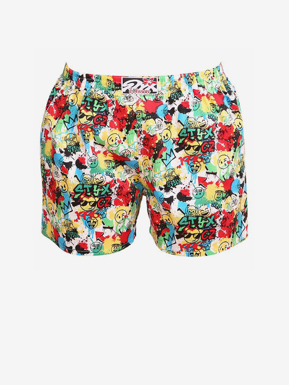 Styx Sárga és piros mintás női Styx emoji alvónadrág Styx emoji