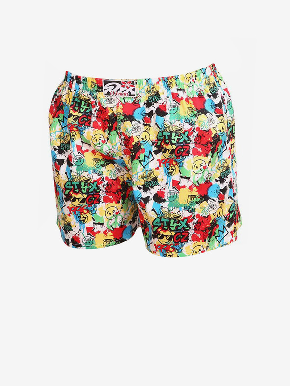 Styx Sárga és piros mintás női Styx emoji alvónadrág Styx emoji