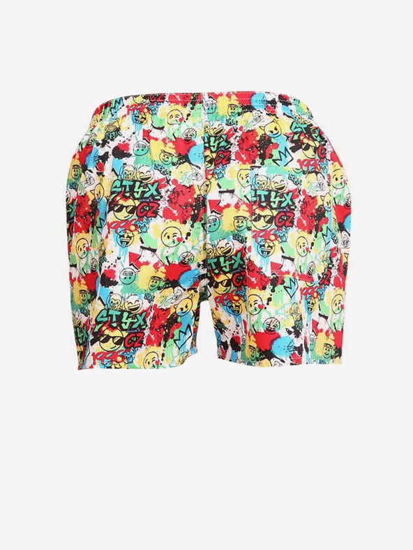 Styx Sárga és piros mintás női Styx emoji alvónadrág Styx emoji