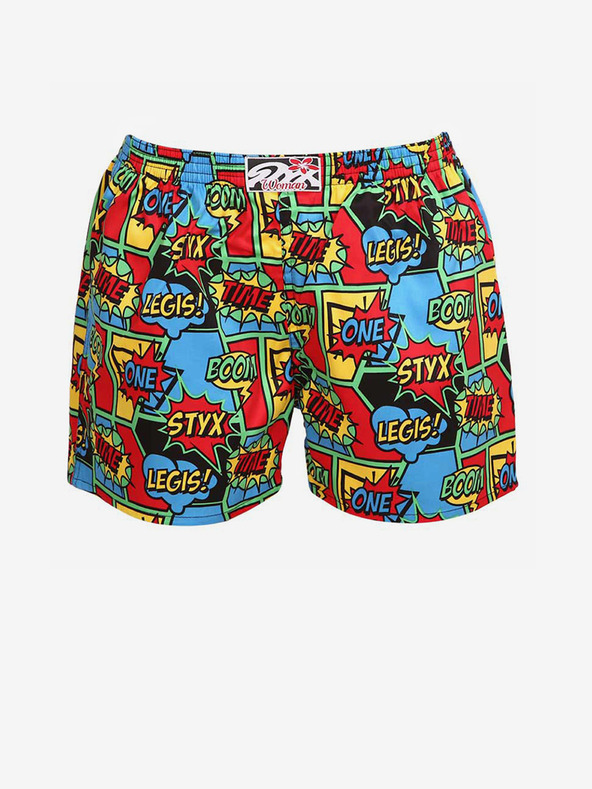 Styx Kék és piros női mintás alvónadrág Styx boom