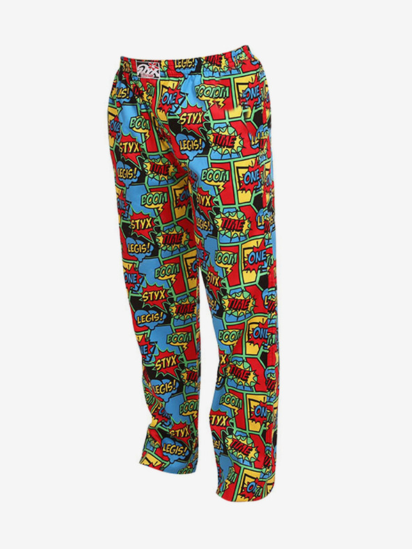 Styx Kék és piros mintás alvónadrág Styx boom