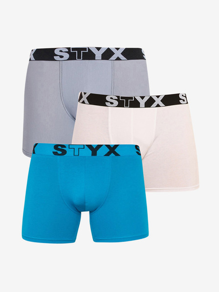 Styx Három darabos készlet - férfi boxeralsó Styx hosszú sportos elasztikus többszínű Styx hosszú sportos boxeralsó