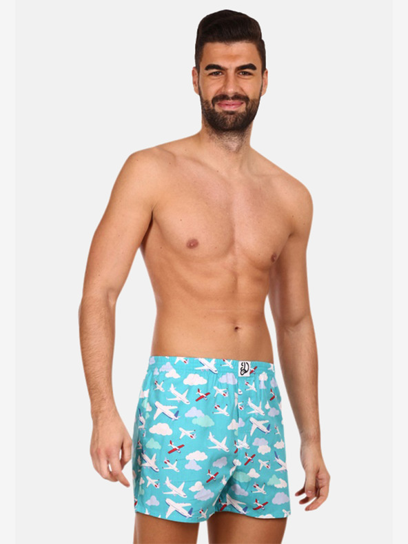 Dedoles Kék vidám férfi rövidnadrág Dedoles Repülőgépek és felhők