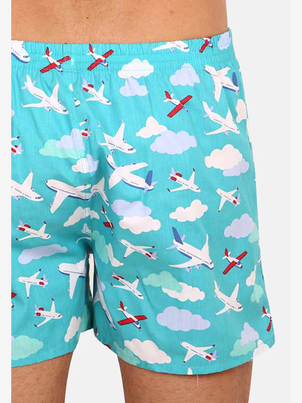 Dedoles Kék vidám férfi rövidnadrág Dedoles Repülőgépek és felhők