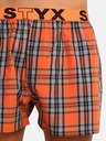 Styx Szürke és narancssárga férfi kockás rövidnadrág Styx