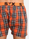 Styx Szürke és narancssárga férfi kockás rövidnadrág Styx