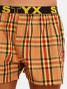 Styx Sárga-narancs férfi kockás rövidnadrág Styx