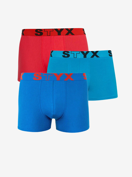 Styx Három darabos készlet - férfi boxeralsó Styx sport elasztikus többszínű Styx sport többszínű
