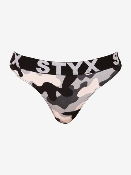 Styx Fekete és szürke női katonai tanga Styx art camouflage
