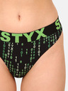 Styx Fekete és zöld női mintás tanga Styx art Code